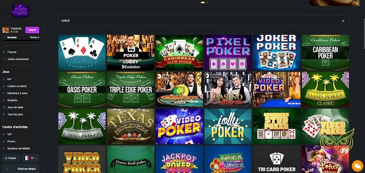 Options de dépôt sécurisées Touch Casino