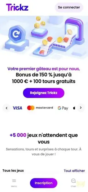 Icône de l'application mobile Trickz Casino