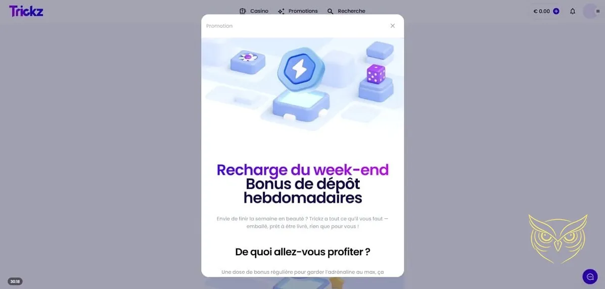Option de dépôt de fonds casino Trickz