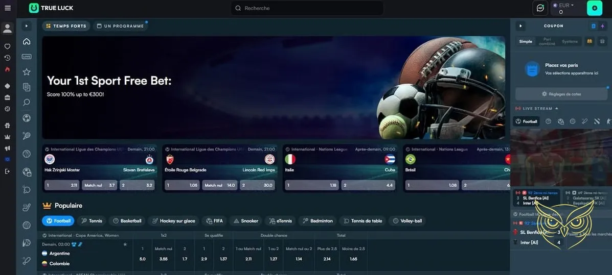 Symbole du Club VIP exclusif TrueLuck Casino.