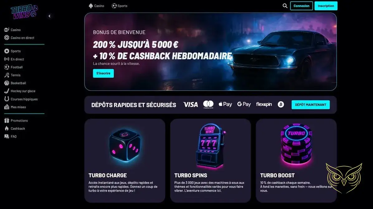 Logo officiel du casino Turbo Wins