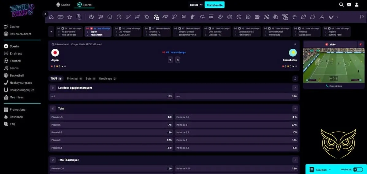 Support et service client Turbo Wins Casino
