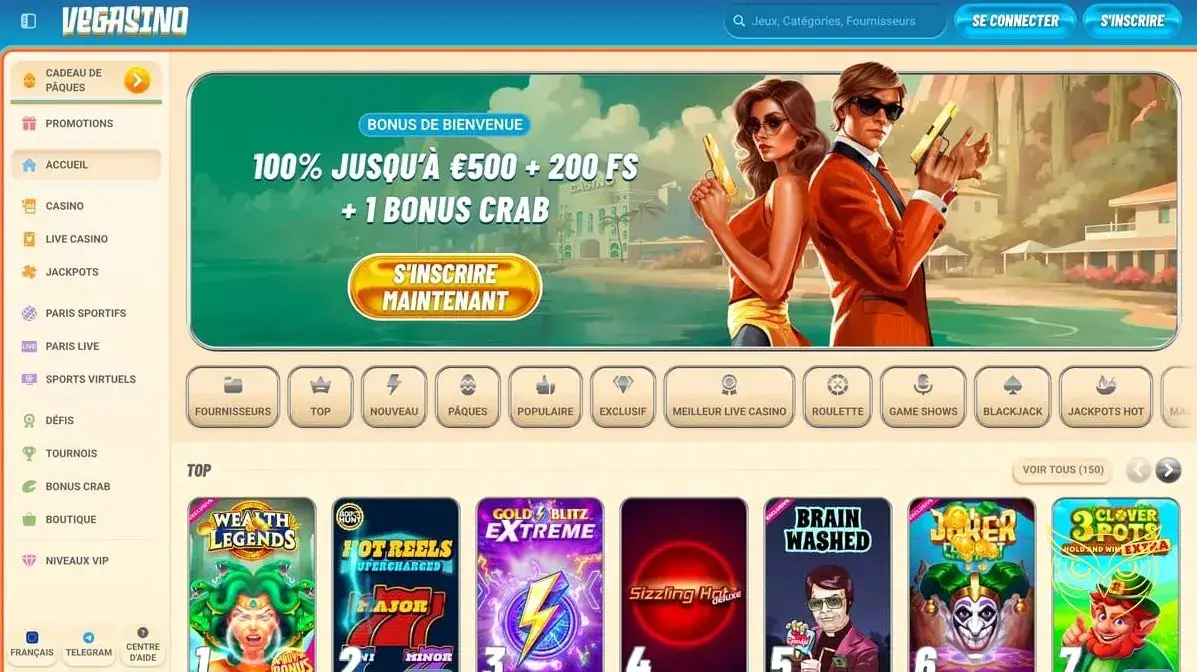 Logo officiel du casino Vegasino