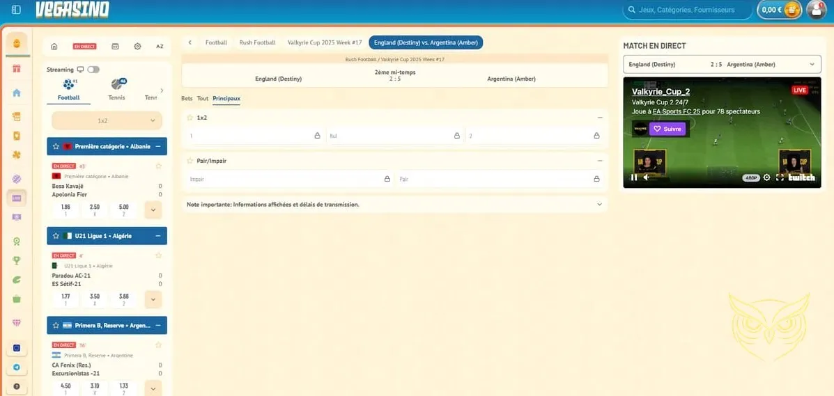 Promotion unique Bonus Crab Vegasino Casino