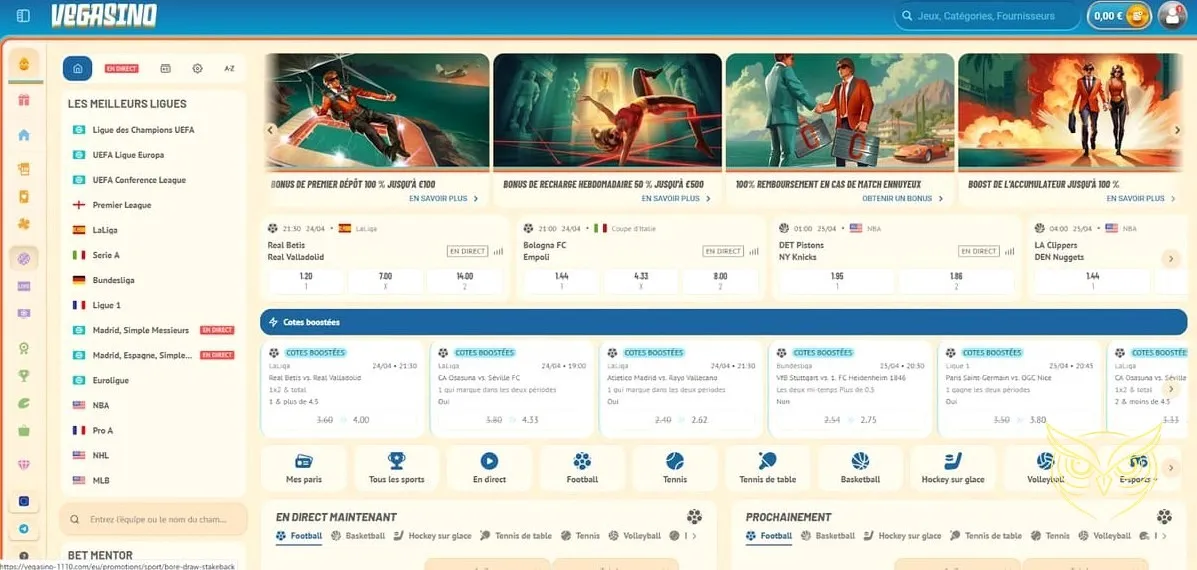 Vitrine de la boutique Vegasino Casino