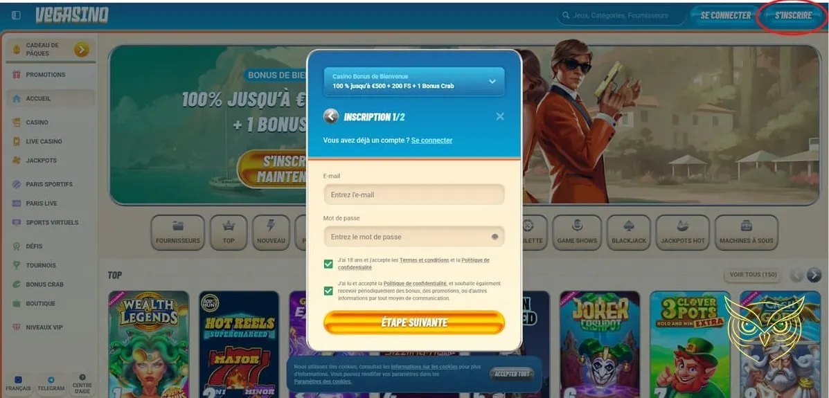 Offre de sports virtuels sur Vegasino Casino