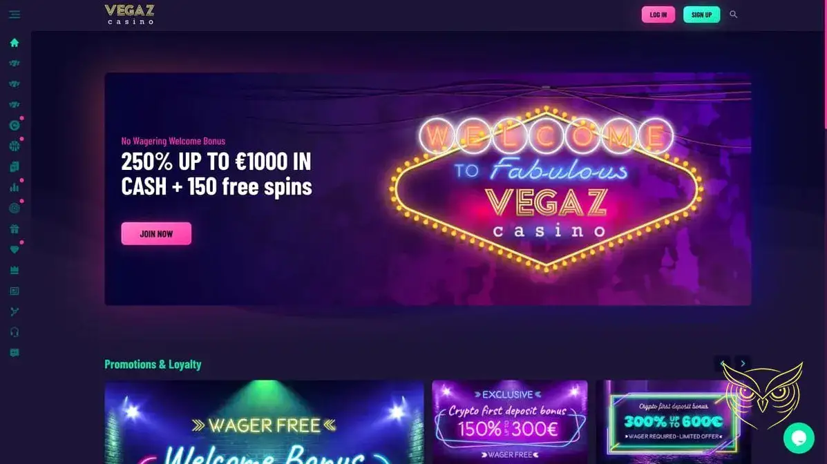 Logo officiel du casino Vegaz.