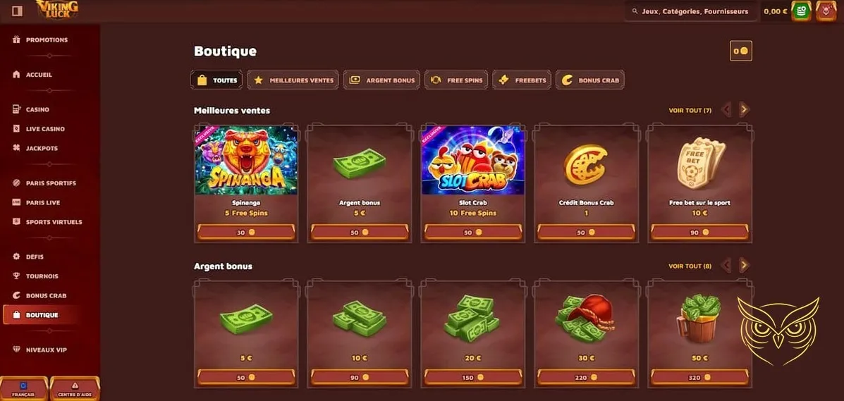 Icône de la section machines à sous VikingLuck Casino.