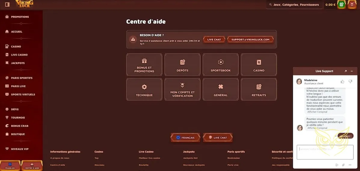 Icône de la section des paris sportifs VikingLuck.