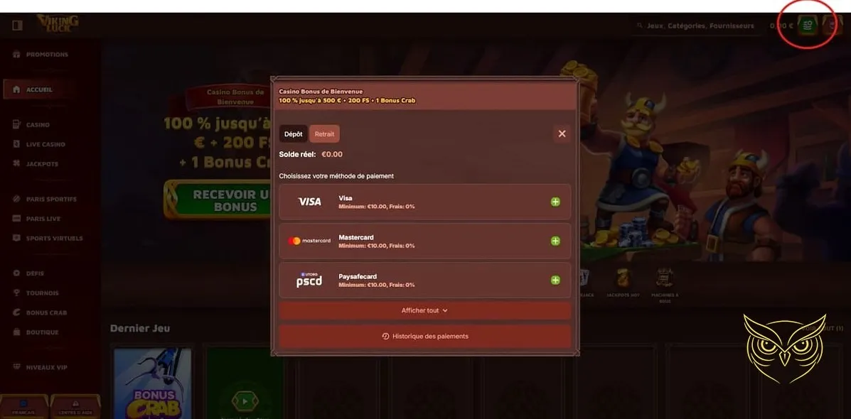 Icône des jeux de sports virtuels VikingLuck Casino.