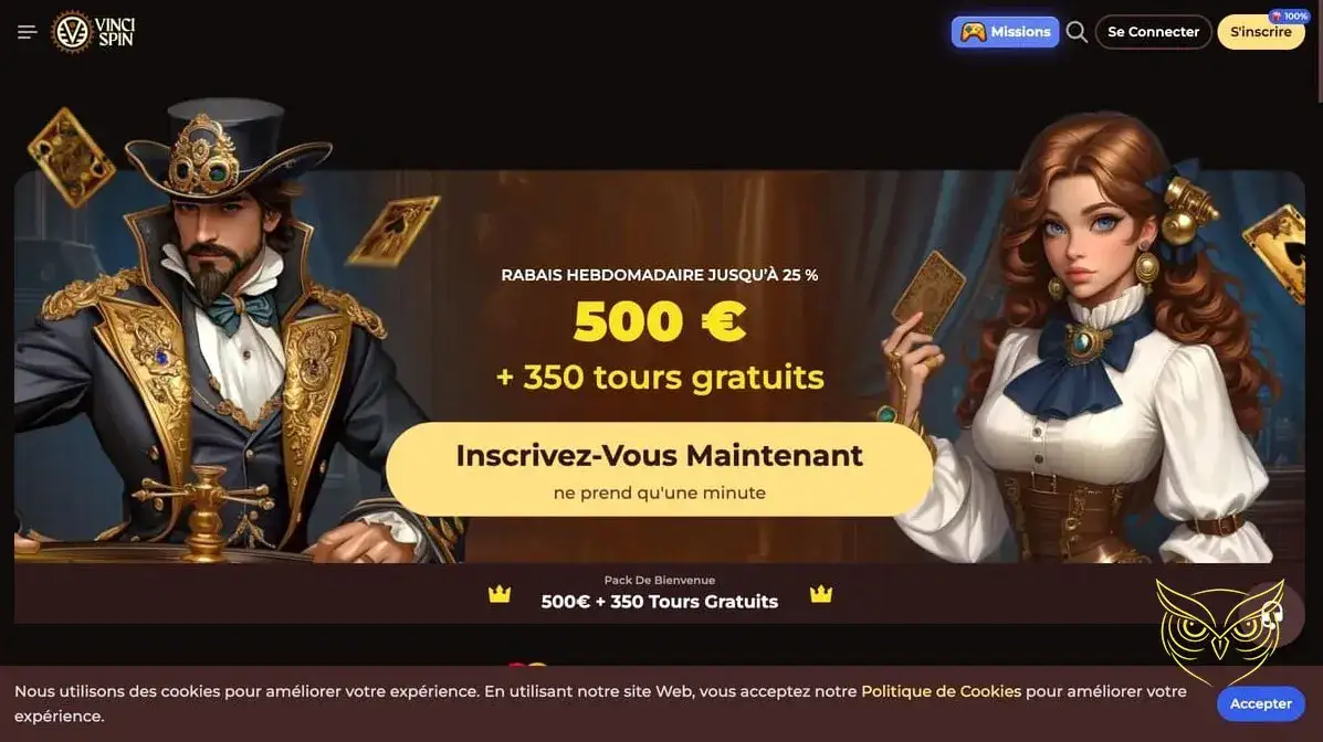 Logo officiel du casino Vincispin.