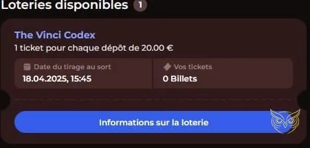 Page du programme de loyauté Vincispin Casino.