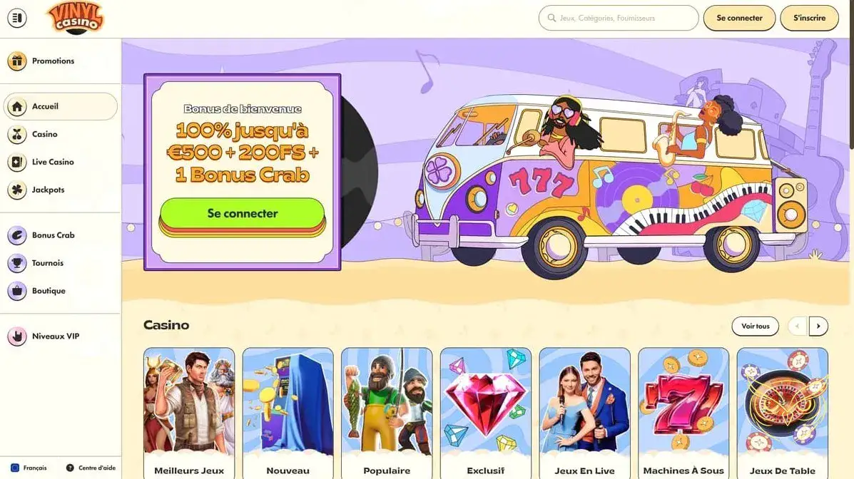 Logo officiel du casino Vinyl Casino