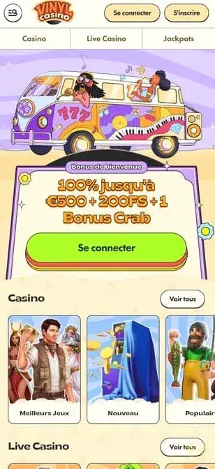 Icône de l'application mobile Vinyl Casino