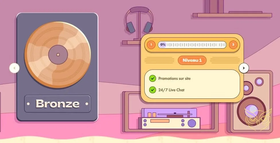 Sélection de jeux à jackpots du Vinyl Casino