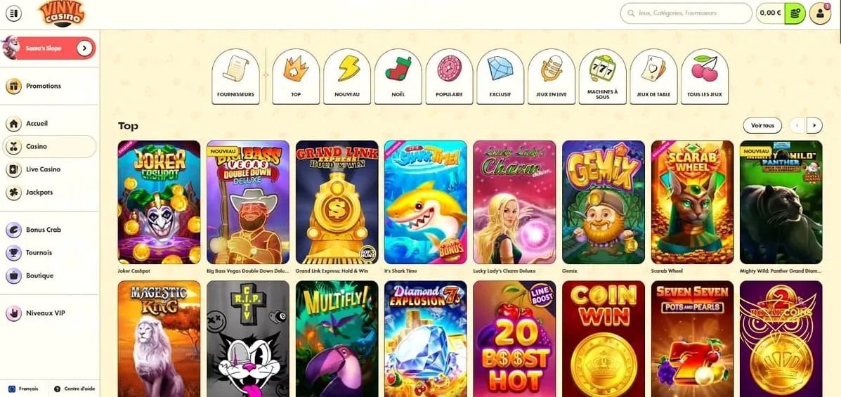 Présentation du Club VIP Vinyl Casino