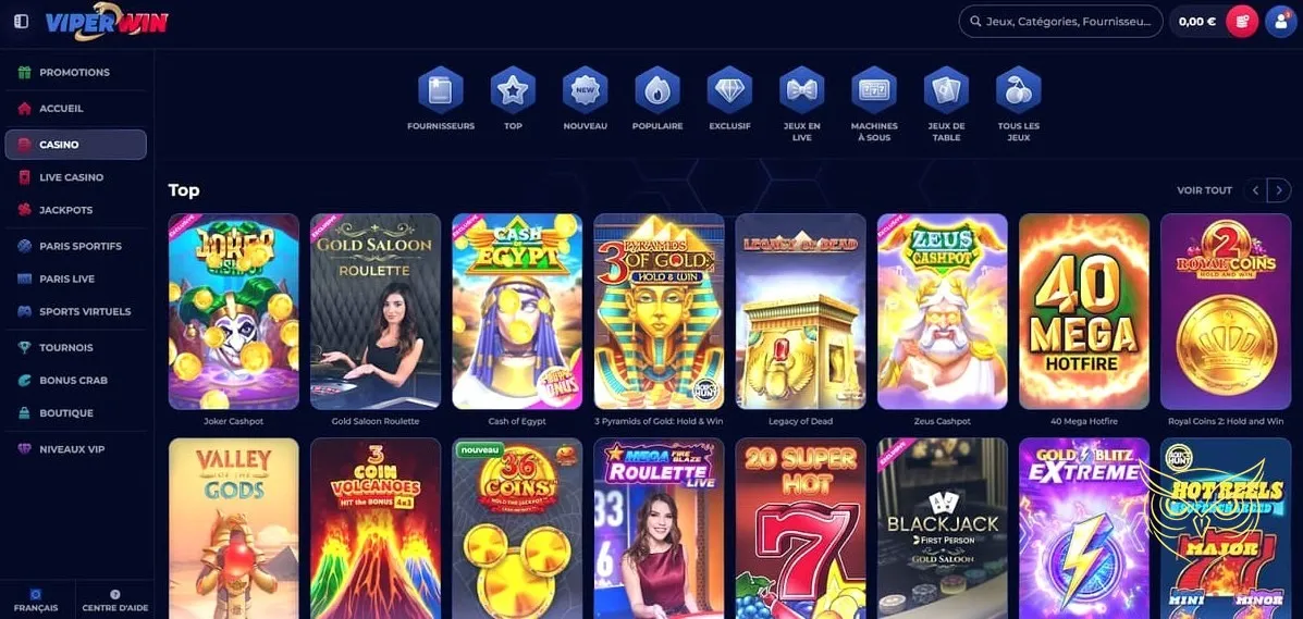 Mini-jeu Bonus Crab du casino ViperWin.