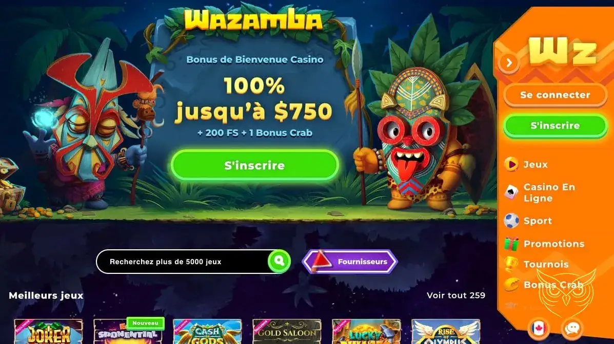 Logo officiel du casino Wazamba Casino