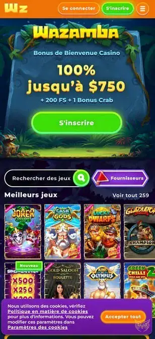 Icône de l'application mobile Wazamba Casino