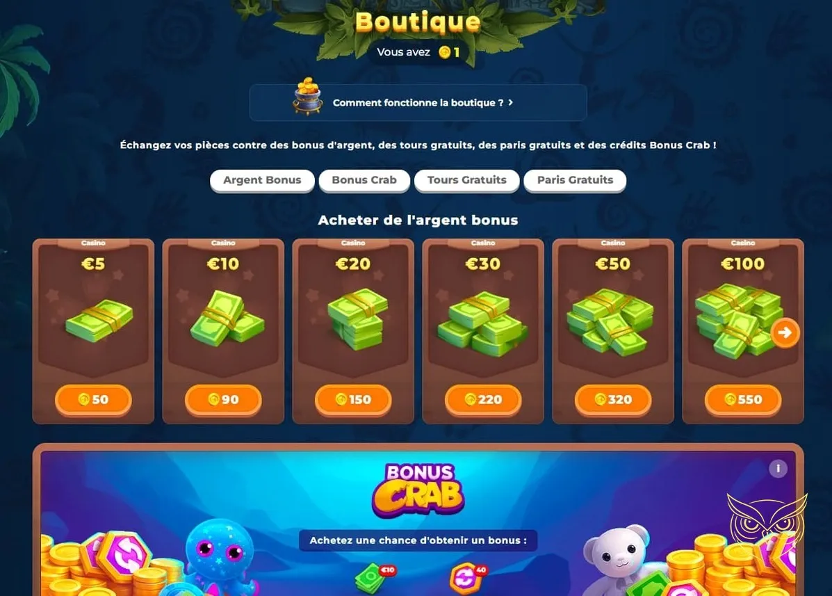 Interface des paris sportifs Wazamba Casino