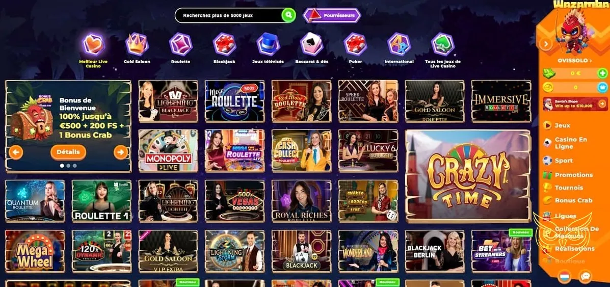 Icône du mini-jeu Bonus Crab Wazamba Casino