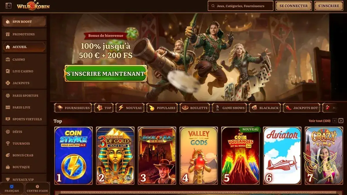 Logo officiel du casino WildRobin Casino