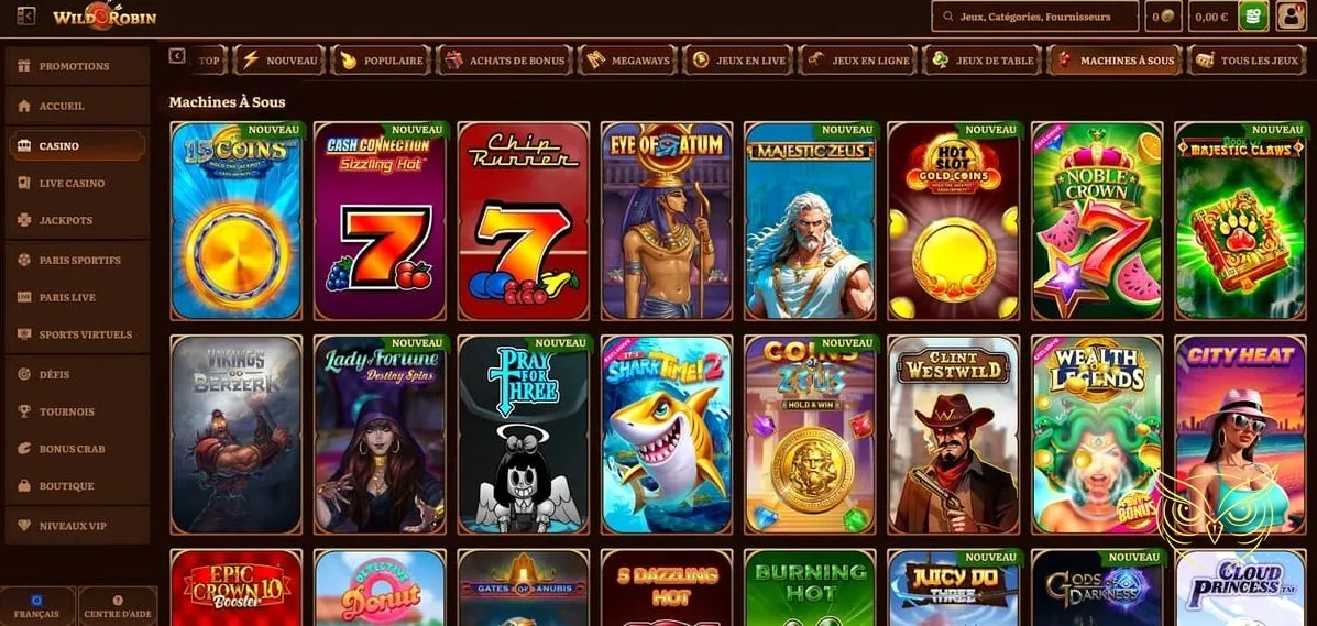 Mini-jeu Bonus Crab sur WildRobin Casino