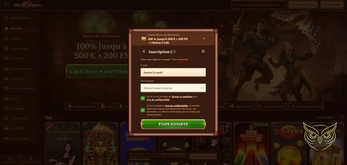 Visuel des ligues virtuelles WildRobin Casino