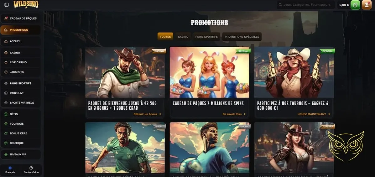 Icône du centre d'aide Wildsino Casino