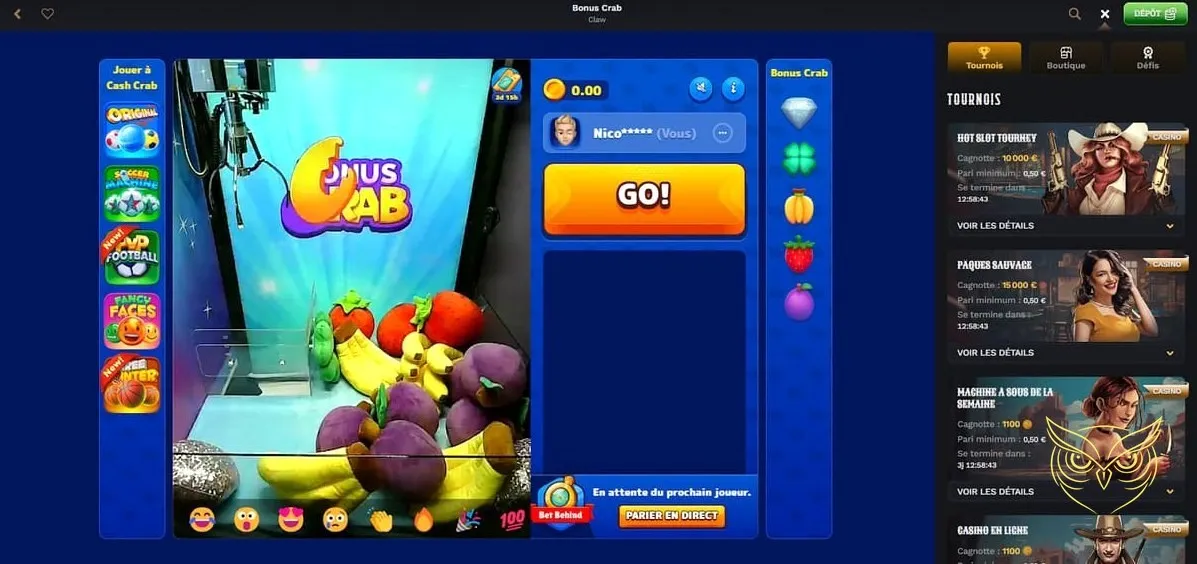 Aperçu des jeux de table du casino Wildsino