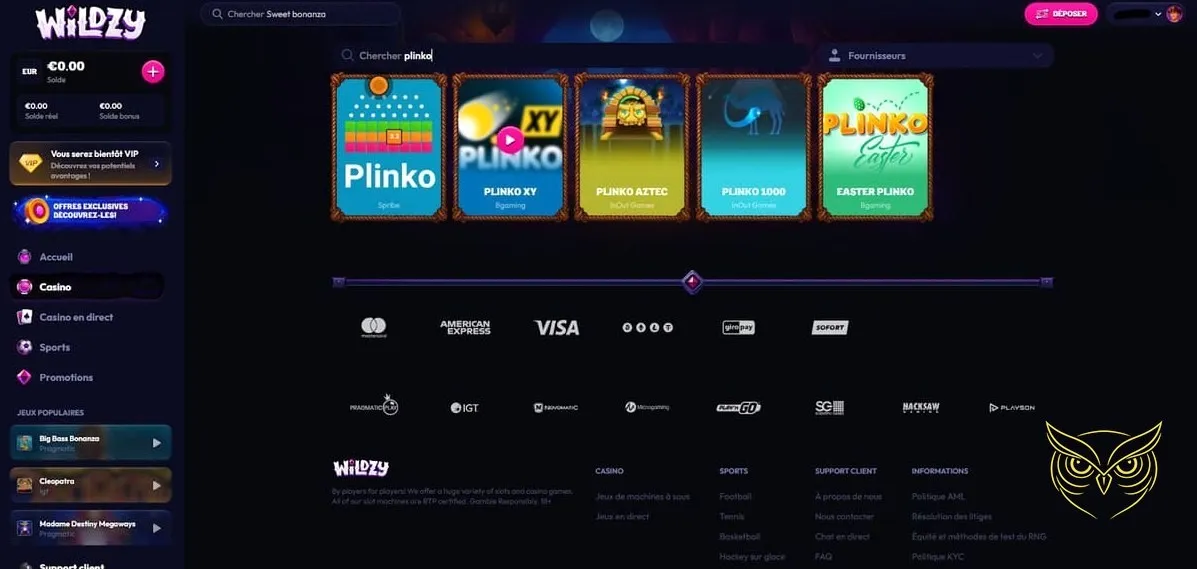 Programme de fidélité VIP Wildzy Casino