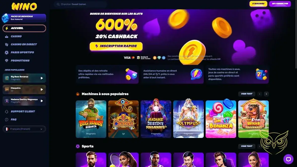 Logo officiel du casino Wino