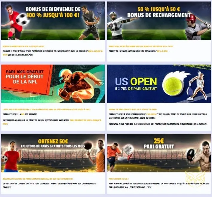 Interface des machines à sous WinOlot