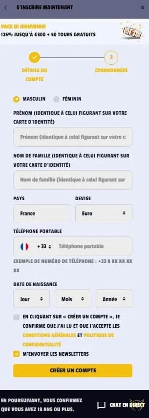 Capture d'écran conversation chat service client WinOlot
