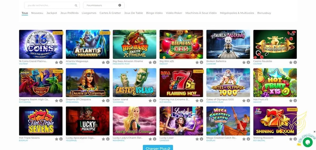 Offre de cashback illimité chez Wolfy Casino.