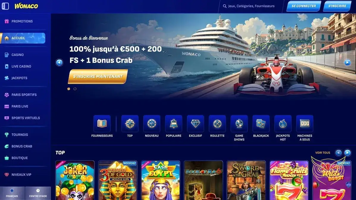 Logo officiel du casino Wonaco