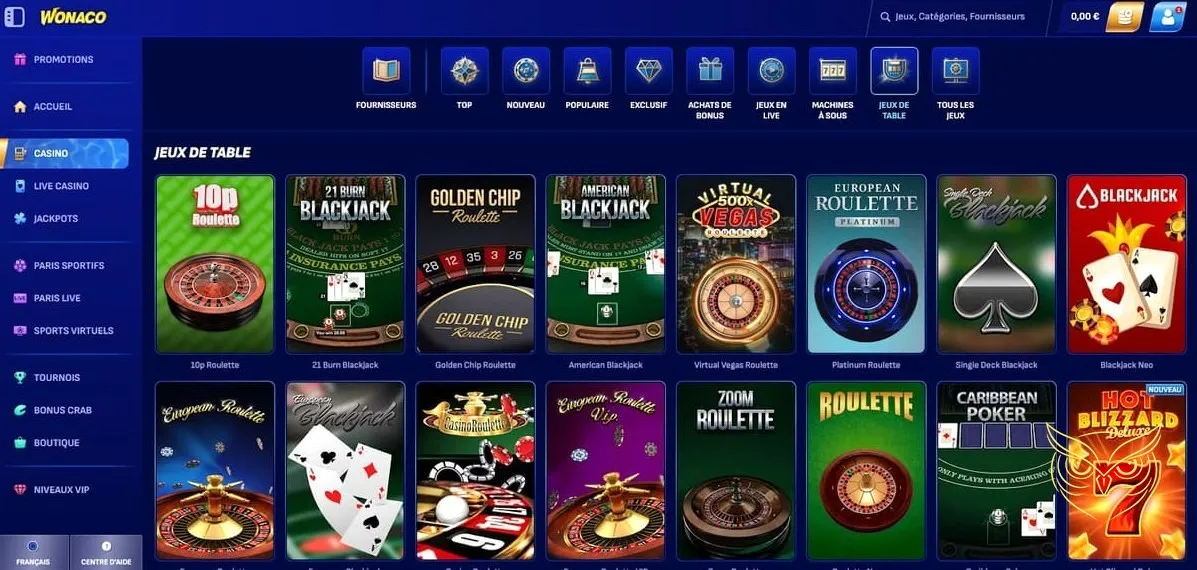 Promotion du bonus premier dépôt Wonaco Casino.