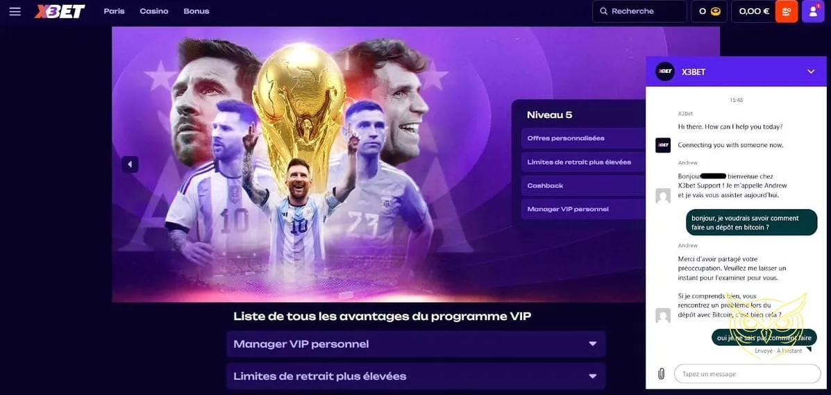 Icône de dépôt d'argent X3Bet Casino