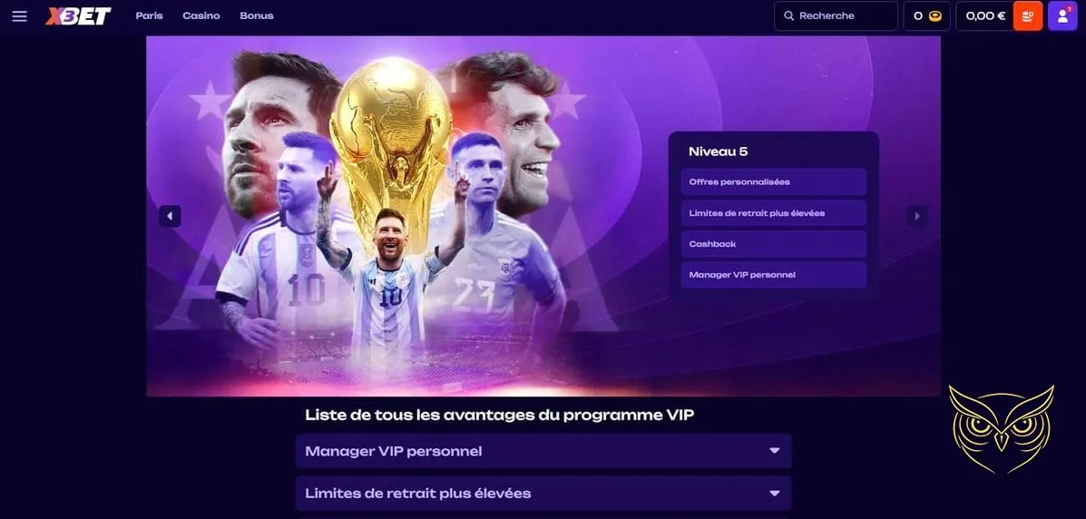 Sélection de machines à sous X3Bet Casino.