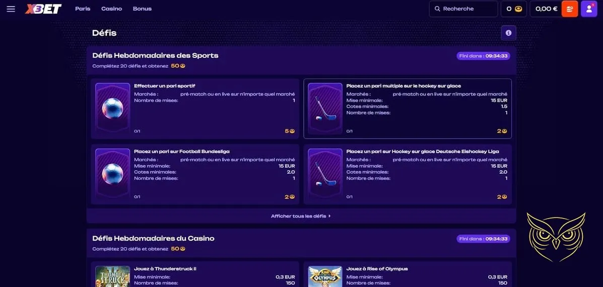 Collection de mini-jeux X3Bet Casino.