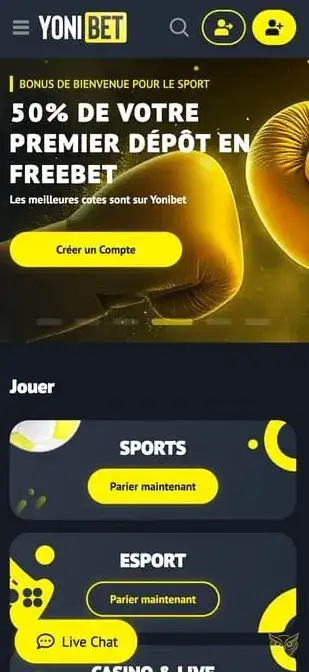 Icône application mobile Yonibet Casino