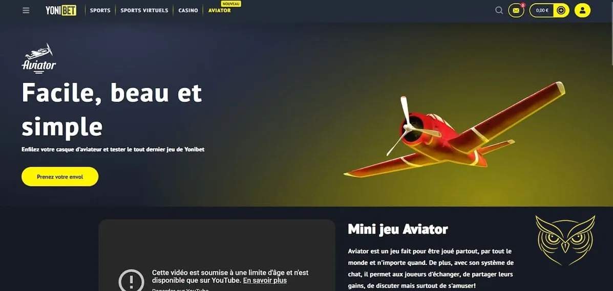 Icône section bookmaker Yonibet Casino