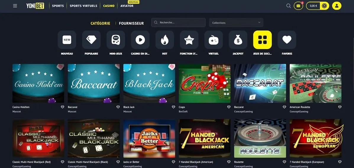 Icône collection mini-jeux Yonibet Casino