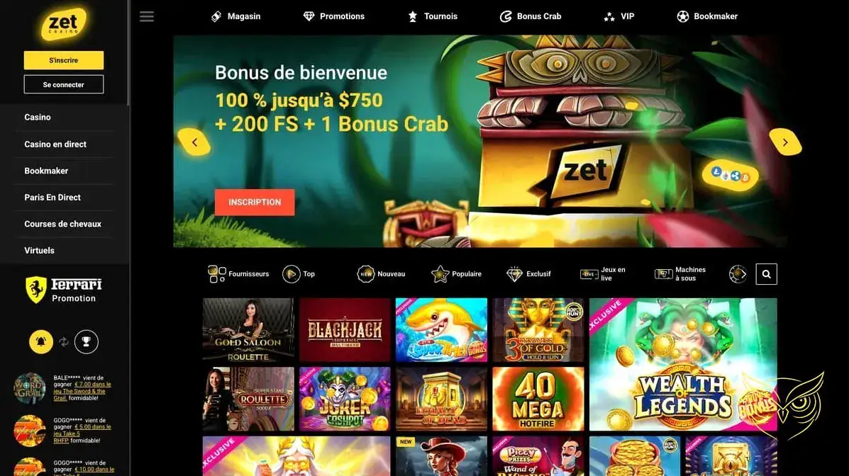 Logo officiel du casino ZetCasino