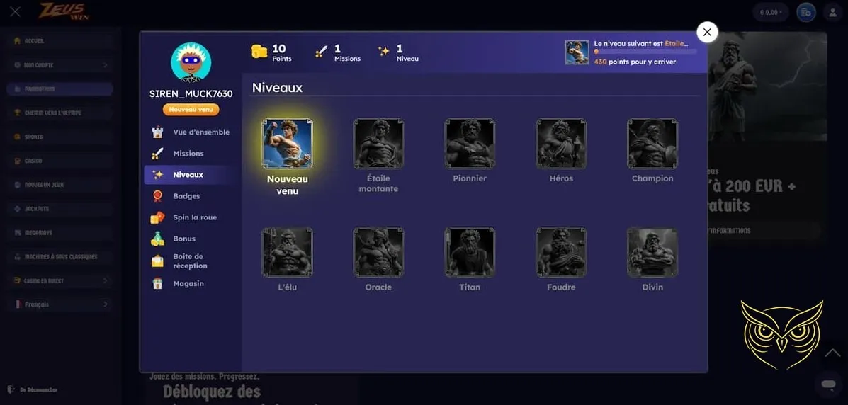 Icône de la Roue de l'Olympe ZeusWin