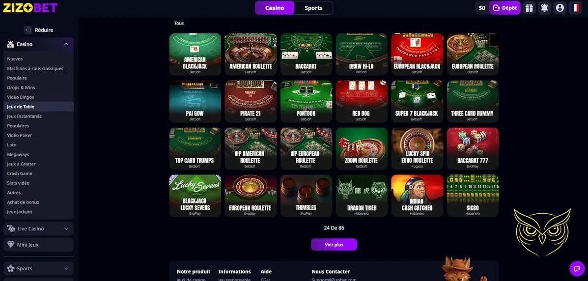 Bannière du bonus de bienvenue Zizobet Casino