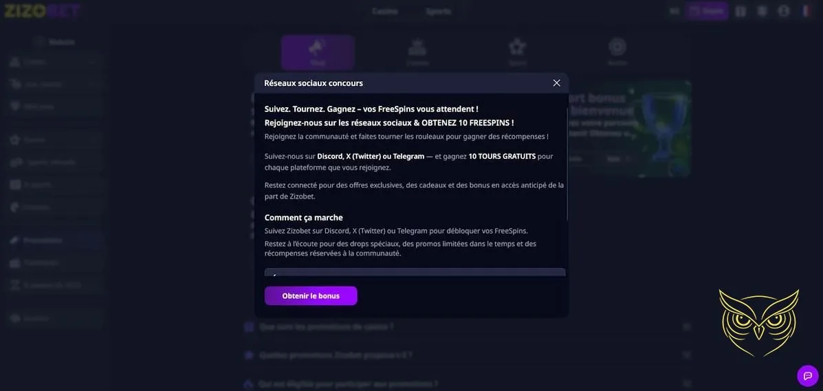 Icône du programme VIP Zizobet Casino