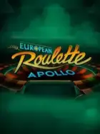 Jeu de roulette européenne Apollo avec table verte.