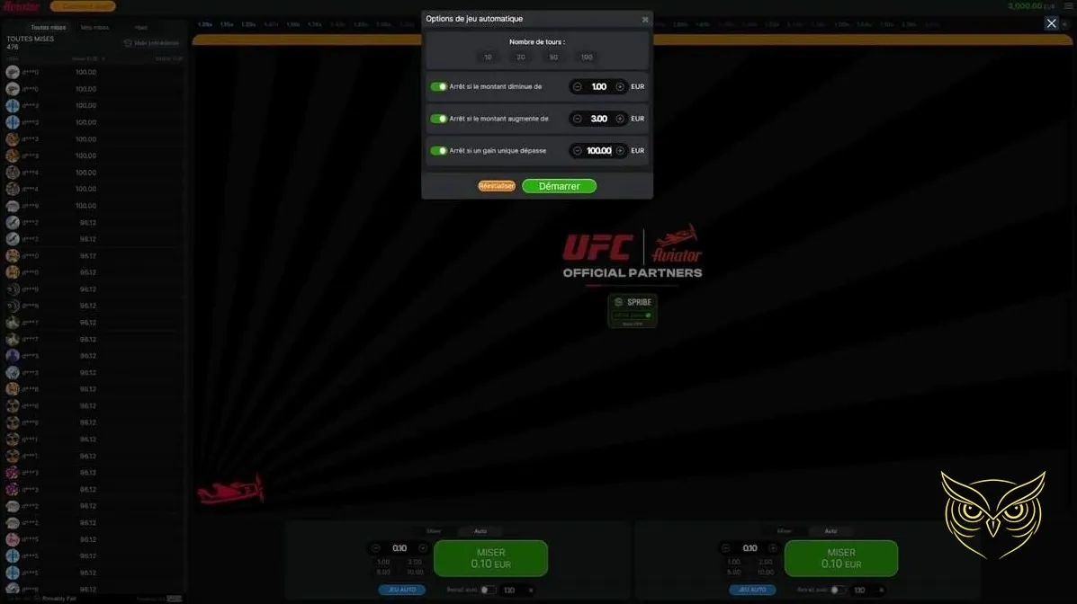 Capture d'écran 2 du jeu Aviator Crash Spribe