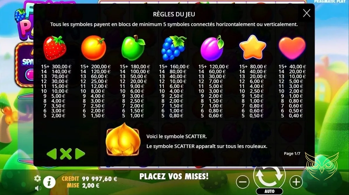 Capture d'écran 2 du jeu Fruit Party de Pragmatic Play